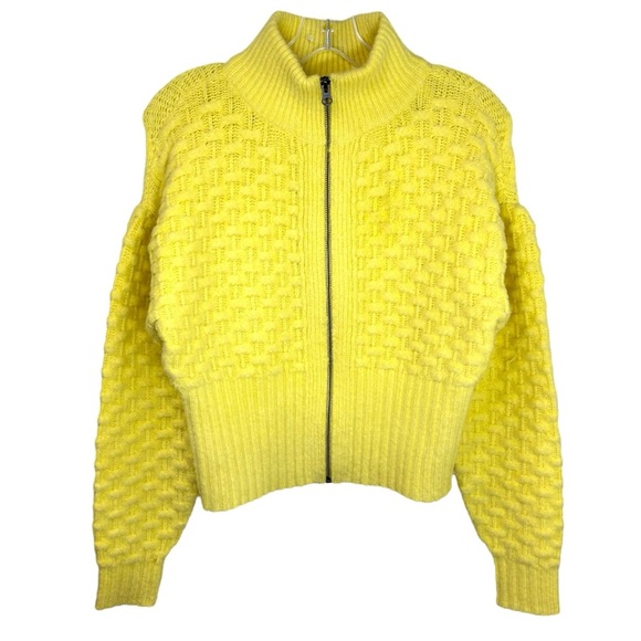 Maeve x Anthropologie - Women’s Wool Textured Cardigan, in Butter Yellow Small - Picture 4 of 17